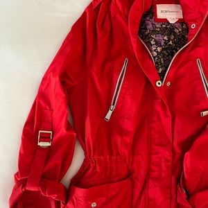 Red rain jacket